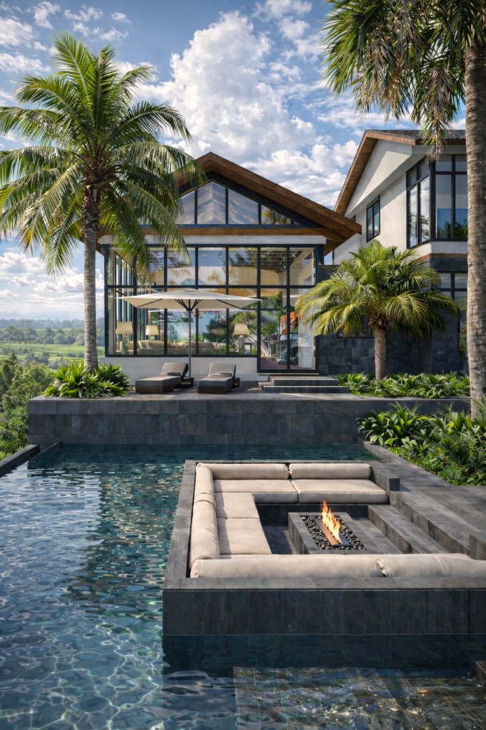 Silawana boutique villas exterior pool render